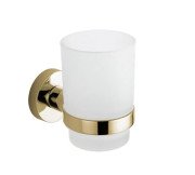 Склянка для зубних щіток VBI Uranus з держателем золото VBI-040404GL