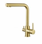Змішувач для кухні VBI Gemini під фільтр одноважільний матове золото VBI-055001BG