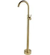 Смеситель для раковины VBI Milano напольный однорычажный матовое золото VBI-050113BG