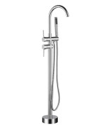 Смеситель для ванной VBI Milano напольный с душевым гарнитуром хром VBI-050108CH