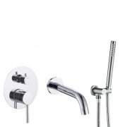 Смеситель для ванной VBI Milano скрытого монтажа с душевым гарнитуром хром VBI-050107CH