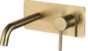 Смеситель для раковины VBI Milano Long 2 скрытого монтажа однорычажный матовое золото VBI-050112BG