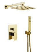 Душевая система скрытого монтажа VBI Loreno со смесителем золото VBI-050209GL