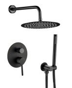 Душева система прихованого монтажу VBI Milano із змішувачем чорний VBI-050109BL