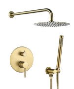 Душевая система скрытого монтажа VBI Milano со смесителем матовое золото VBI-050109BG