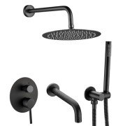 Душевая система скрытого монтажа VBI Milano со смесителем черный VBI-050110BL