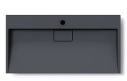 Раковина для ванной VBI Este 90х46 см искусственый камень черный VBI-019919