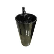 Раковина для ванної VBI Bolonia підлогова ⌀40 см кераміка чорний глянсовий VBI-019018