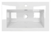Раковина для ванної VBI Lapio 75х46 см штучний камінь білий VBI-019938