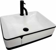 Раковина для ванної VBI Forli 48х37 см кераміка black lined VBI-011108