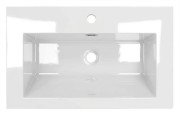 Раковина для ванної VBI Lapio 75х46 см штучний камінь білий VBI-019938