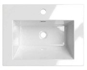 Раковина для ванної VBI Lapio 60х46 см штучний камінь білий VBI-019937