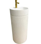 Раковина для ванної VBI Mirano ⌀39 см штучний камінь білий матовий VBI-019022