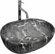 Раковина для ванної кімнати VBI Modena S 48х35 см кераміка black onyx VBI-012008