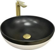 Раковина для ванной VBI Ormela ⌀40 см керамика черный матовый/белый матовый VBI-016900