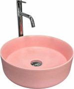 Раковина для ванной VBI Prato ⌀35,5 см керамика розовый матовый VBI-011417