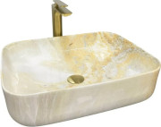 Раковина для ванної VBI Palermo 51х40 см кераміка Marble yellow VBI-012309