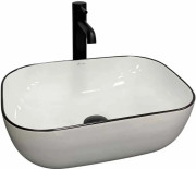 Раковина для ванной VBI Ravenna 45,5х32,5 см керамика white black edge VBI-011224