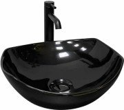 Раковина для ванної VBI Ronta 42х38,5 см кераміка чорний глянсовий VBI-017301