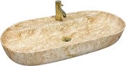 Раковина для ванной VBI Terni M 80х41 см керамика Travertine VBI-011804
