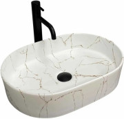 Раковина для ванной VBI Verona 51х35,5 см керамика Gold Marmo Glossy VBI-011329