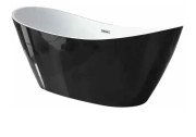 Ванна акрилова VBI Marmolada окремостояча 170х75 см чорний/білий VBI-070317