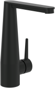 Змішувач для раковини Villeroy & Boch Conum із донним клапаном матовий чорний TVW127004000K5