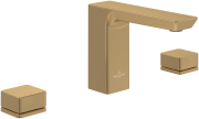 Смеситель для раковины Villeroy & Boch Subway 3.0 на 3 отверстия матовое золото TVW11200500076