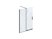 Неподвижная стенка для душа Ravak Roll Walk In ROWI-110 с подвижным стеклом профиль черный стекло transparent X9WVD0300Z1