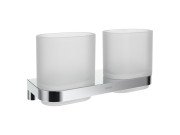 Стакан для зубных щеток Ravak Chrome II CR II 220 двойной с держателем хром глянцевый X07P1365