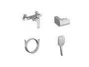 Смеситель для душа Ravak Flat с душевым гарнитуром хром глянцевый X07S115