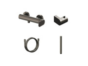 Змішувач для душу Ravak Eleganta із душовим гарнітуром графіт матовий X07S141