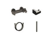 Смеситель для ванной Ravak Eleganta с душевым гарнитуром графит матовый X07S136