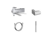 Змішувач для ванної кімнати Ravak Chrome II з душовим гарнітуром хром глянцевий X07S119