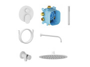 Душова система прихованого монтажу Ravak Spring з верхнім душем матовий білий X070897