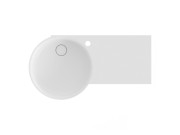 Раковина для ванної Ravak ARC 83х43,5 см полиця праворуч литий мармур білий XJXP1283000