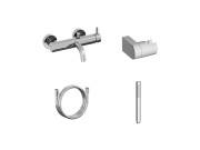 Змішувач для ванної кімнати Ravak Espirit з душовим гарнітуром хром глянсовий X07S123