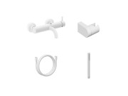 Змішувач для ванної кімнати Ravak Espirit з душовим гарнітуром матовий білий X07S124