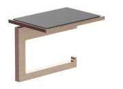 Тримач для туалетного паперу Kludi Vela C з полицею бронзова бронза PVD 31971N1