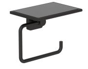 Тримач для туалетного паперу Kludi Vela S з полицею чорний матовий 2597139