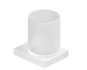 Склянка для зубних щіток Kludi Vela C з утримувачем білий матовий 3197553