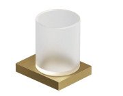 Склянка для зубних щіток Kludi Vela C з тримачем золото брашоване PVD 31975N0