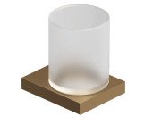 Склянка для зубних щіток Kludi Vela C з тримачем брашована бронза PVD 31975N1