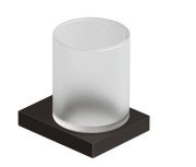 Склянка для зубних щіток Kludi Vela C з тримачем збройова сталь PVD 31975N2