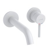 Змішувач для раковини Kludi Bozz настінний одноважільний білий матовий 382445376