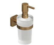 Диспенсер для рідкого мила Kludi Vela S з тримачем брашована бронза PVD 25976N1