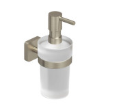 Диспенсер для жидкого мыла Kludi Vela S с держателем брашированный никель PVD 25976N5