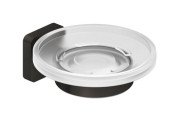 Мильниця для ванної кімнати Kludi Vela S з тримачем збройова сталь PVD 25985N2