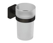 Склянка для зубних щіток Kludi Vela S з тримачем збройова сталь PVD 25975N2