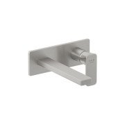 Змішувач для раковини Kludi Renon настінний одноважільний брошурований нікель PVD 42244N575